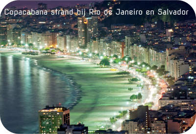 Brazilie : Copacabana strand bij Rio de Janeiro en Salvador